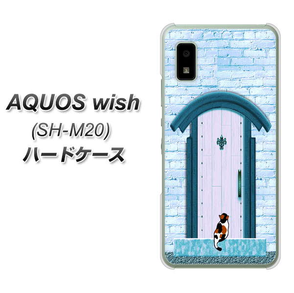 AQUOS wish SH-M20 高画質仕上げ 背面印刷 ハードケース【YA953 石ドア03 素材クリア】