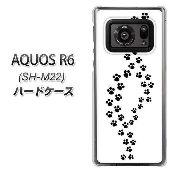 SIMフリー アクオスR6 SH-M22 高画質仕上げ 背面印刷 ハードケース【066 あしあと】