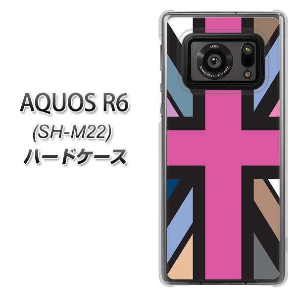 SIMフリー アクオスR6 SH-M22 高画質仕上げ 背面印刷 ハードケース【507 ユニオンジャック デスカラー】