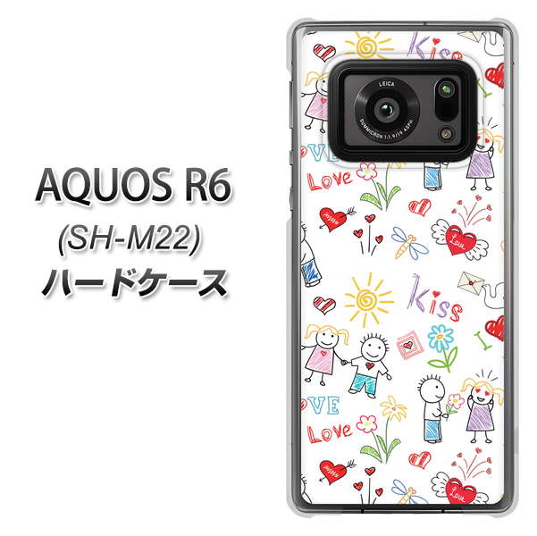 SIMフリー アクオスR6 SH-M22 高画質仕上げ 背面印刷 ハードケース【710 カップル】
