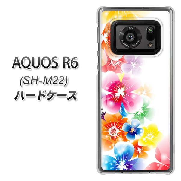 SIMフリー アクオスR6 SH-M22 高画質仕上げ 背面印刷 ハードケース【1209 光と花】