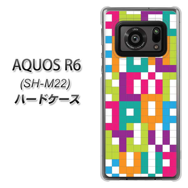 SIMフリー アクオスR6 SH-M22 高画質仕上げ 背面印刷 ハードケース【IB916 ブロックアルファベット】