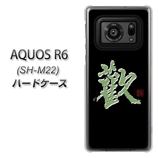 SIMフリー アクオスR6 SH-M22 高画質仕上げ 背面印刷 ハードケース【OE823 歓】