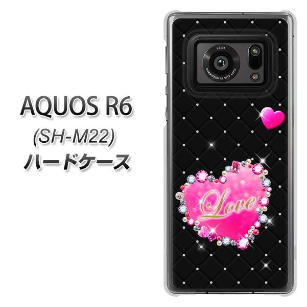 SIMフリー アクオスR6 SH-M22 高画質仕上げ 背面印刷 ハードケース【SC823 スワロデコ風プリント】