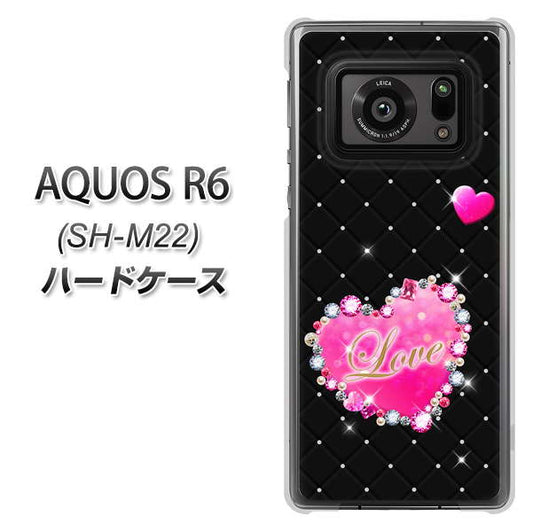 SIMフリー アクオスR6 SH-M22 高画質仕上げ 背面印刷 ハードケース【SC823 スワロデコ風プリント】