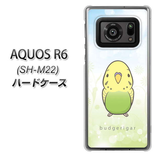 SIMフリー アクオスR6 SH-M22 高画質仕上げ 背面印刷 ハードケース【SC838 セキセイインコ グリーン】