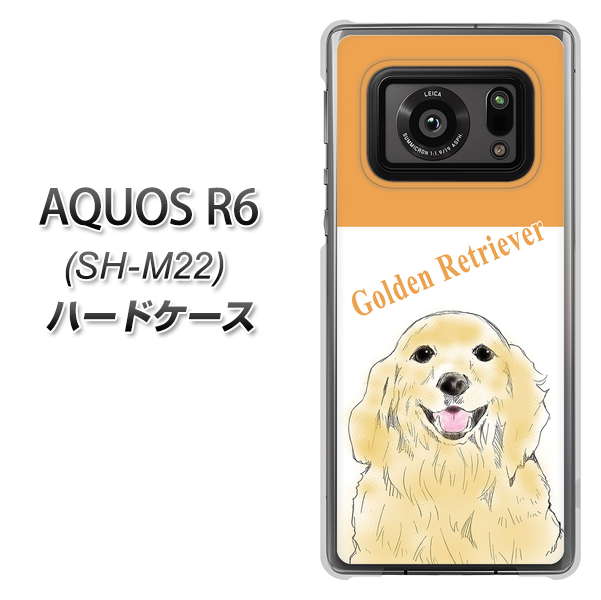 SIMフリー アクオスR6 SH-M22 高画質仕上げ 背面印刷 ハードケース【YD827 ゴールデンレトリバー03】