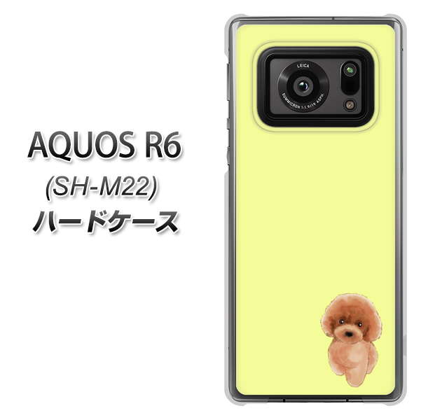 SIMフリー アクオスR6 SH-M22 高画質仕上げ 背面印刷 ハードケース【YJ051 トイプードルレッド(イエロー)】