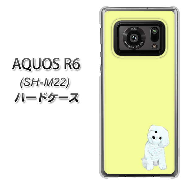 SIMフリー アクオスR6 SH-M22 高画質仕上げ 背面印刷 ハードケース【YJ072 トイプードルホワイト(イエロー)】