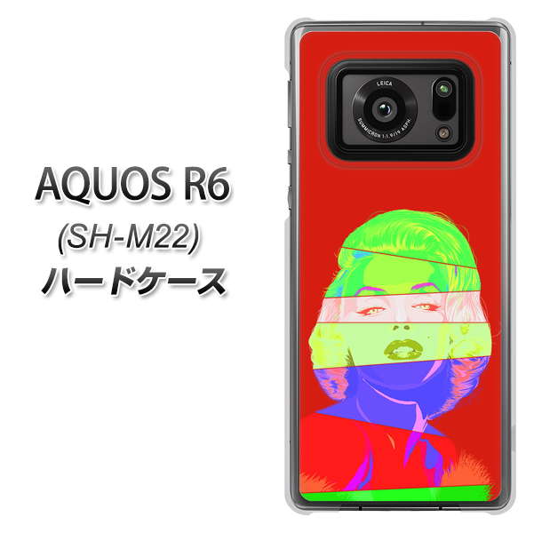 SIMフリー アクオスR6 SH-M22 高画質仕上げ 背面印刷 ハードケース【YJ209 マリリンモンローデザイン(B)】