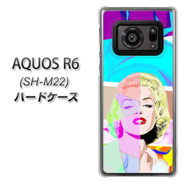 SIMフリー アクオスR6 SH-M22 高画質仕上げ 背面印刷 ハードケース【YJ210 マリリンモンローデザイン(C)】