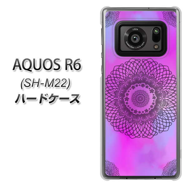 SIMフリー アクオスR6 SH-M22 高画質仕上げ 背面印刷 ハードケース【YJ344 レース】