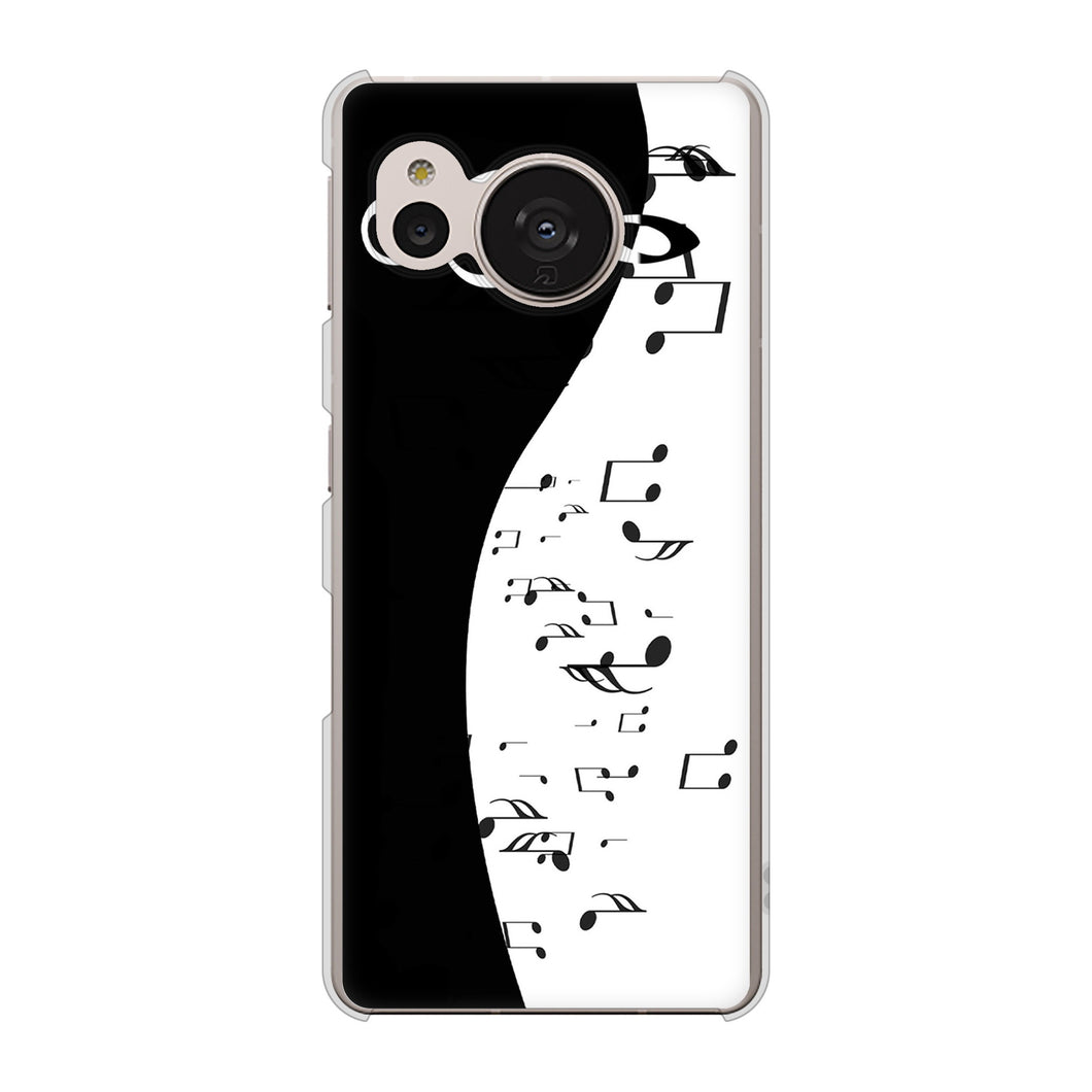 AQUOS sense7 SH-M24 楽天モバイル 高画質仕上げ 背面印刷 ハードケース【114 モノトーンのリズム】