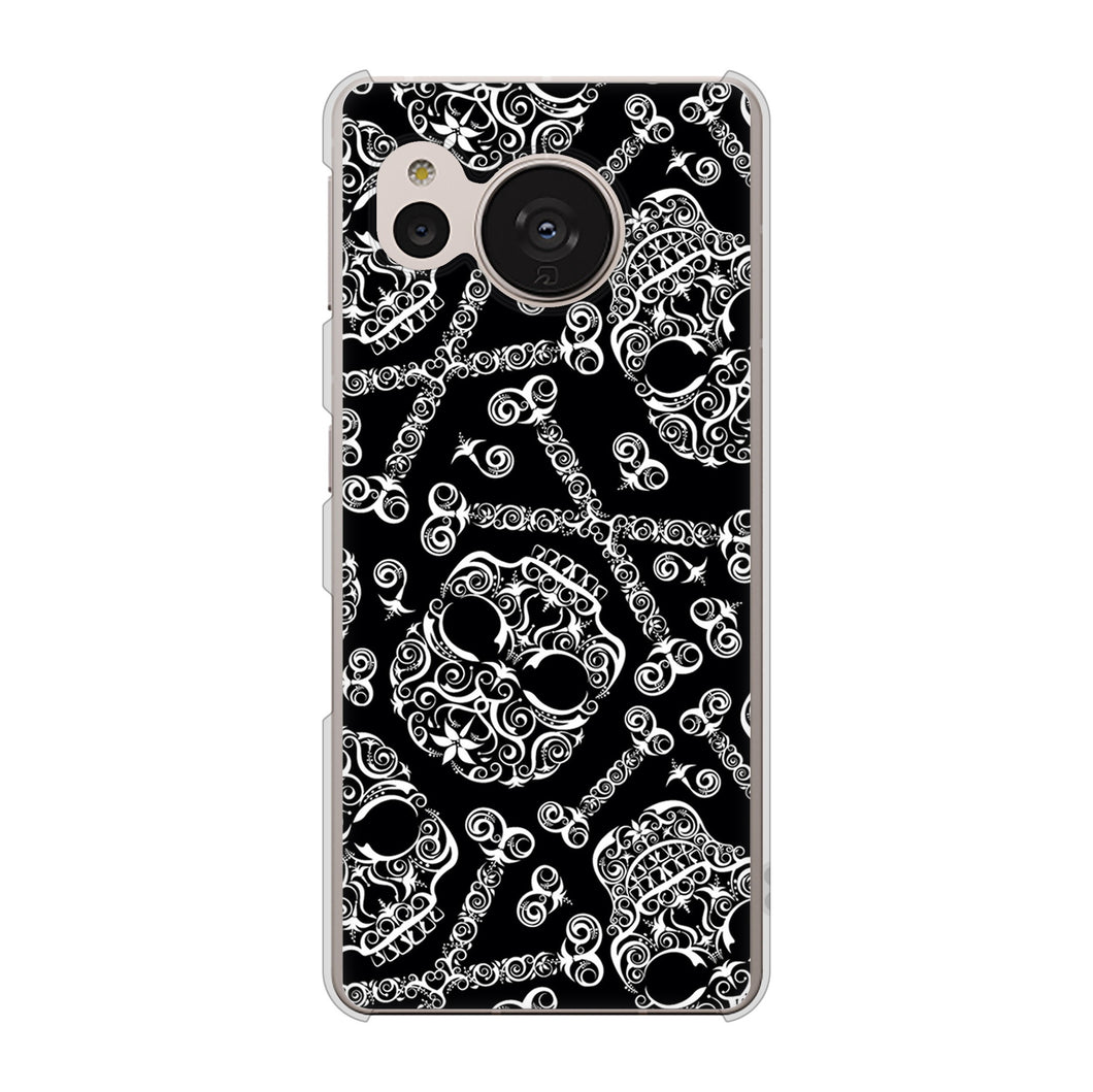 AQUOS sense7 SH-M24 楽天モバイル 高画質仕上げ 背面印刷 ハードケース【363 ドクロの刺青】