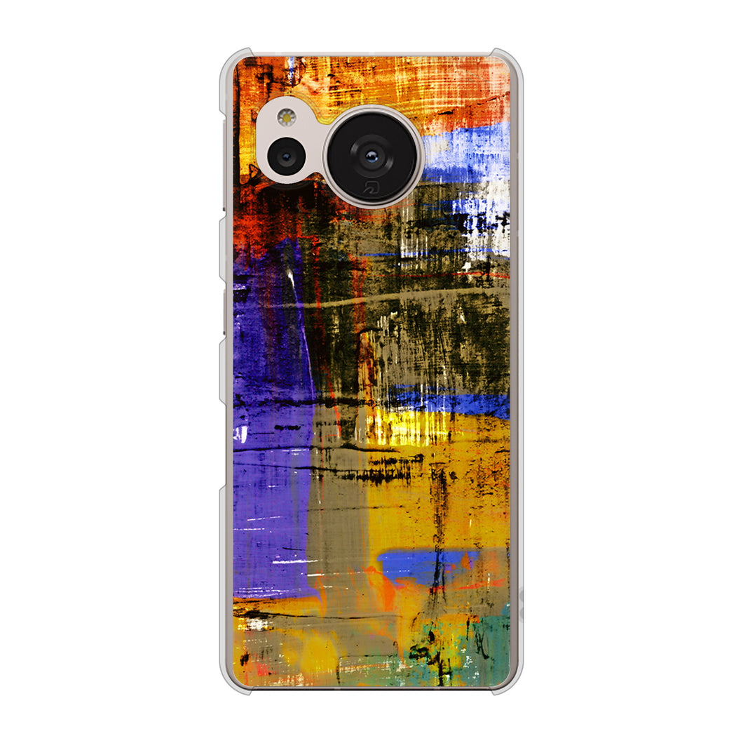 AQUOS sense7 SH-M24 楽天モバイル 高画質仕上げ 背面印刷 ハードケース【609 クラッシュアートBL】