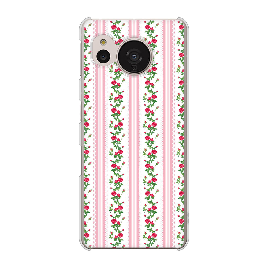 AQUOS sense7 SH-M24 楽天モバイル 高画質仕上げ 背面印刷 ハードケース【745 イングリッシュガーデン(ピンク)】