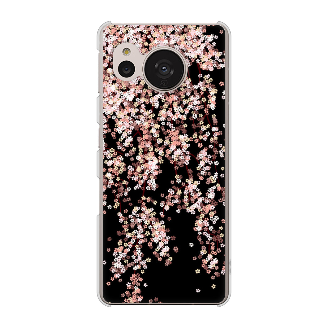 AQUOS sense7 SH-M24 楽天モバイル 高画質仕上げ 背面印刷 ハードケース【1244 しだれ桜】