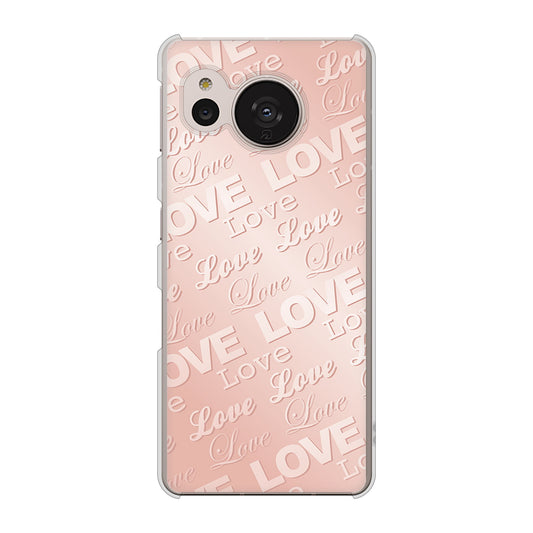 AQUOS sense7 SH-M24 楽天モバイル 高画質仕上げ 背面印刷 ハードケース【SC841 エンボス風LOVEリンク(ローズピンク)】