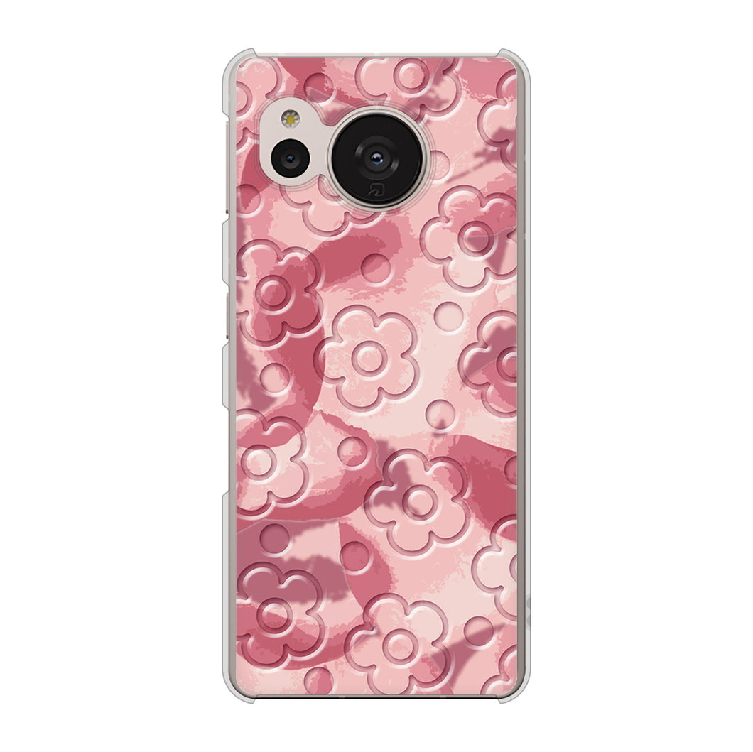 AQUOS sense7 SH-M24 楽天モバイル 高画質仕上げ 背面印刷 ハードケース【SC846 フラワーヴェルニ花ピンク(ローズヴェルール)】