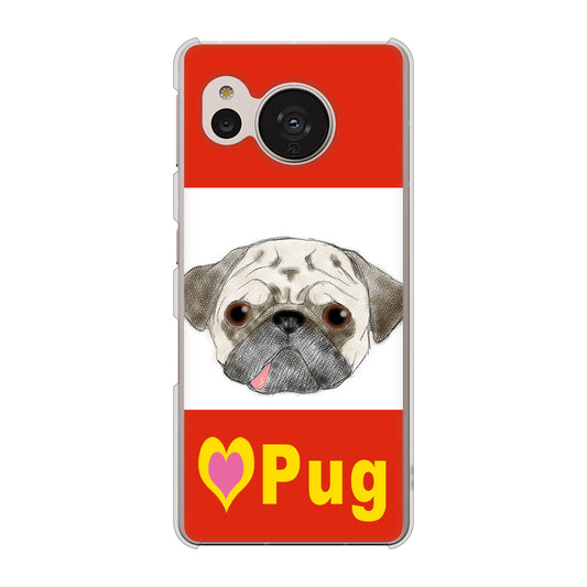 AQUOS sense7 SH-M24 楽天モバイル 高画質仕上げ 背面印刷 ハードケース【YD856 パグ02】