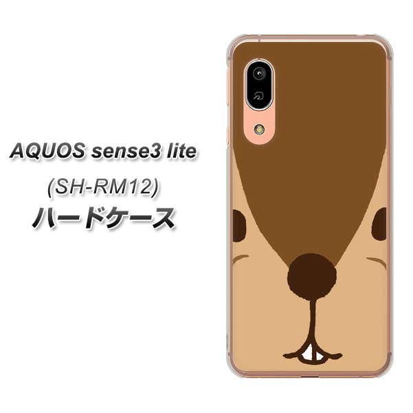 アクオス センス3 ライト SH-RM12 高画質仕上げ 背面印刷 ハードケース【349 りす】