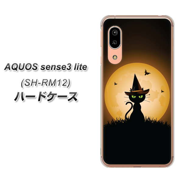 アクオス センス3 ライト SH-RM12 高画質仕上げ 背面印刷 ハードケース【440 猫の魔法使い】