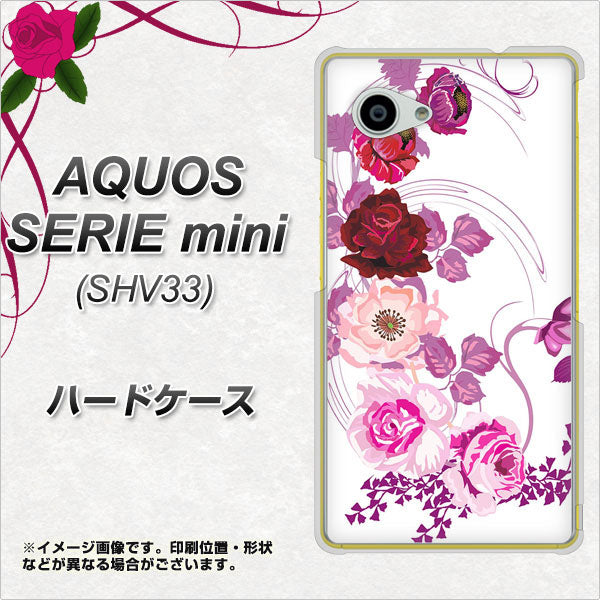 au アクオス セリエ ミニ SHV33 高画質仕上げ 背面印刷 ハードケース【116 6月のバラ】