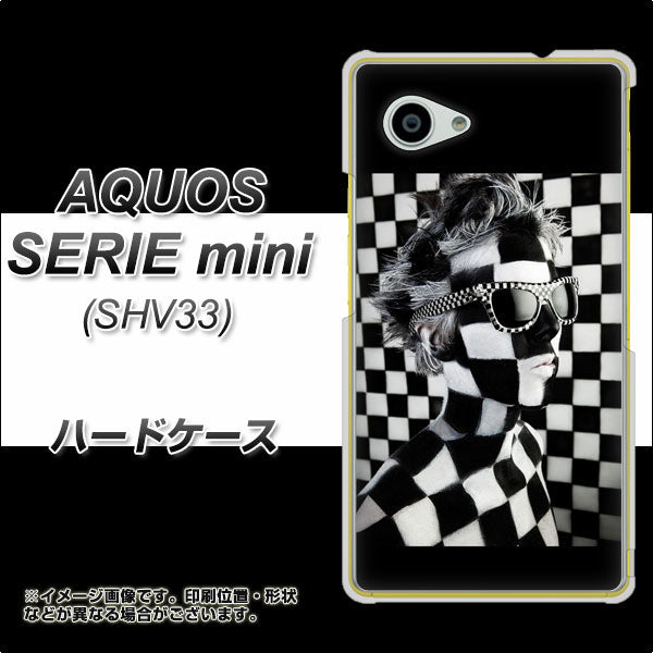 au アクオス セリエ ミニ SHV33 高画質仕上げ 背面印刷 ハードケース【357 bk&wh】