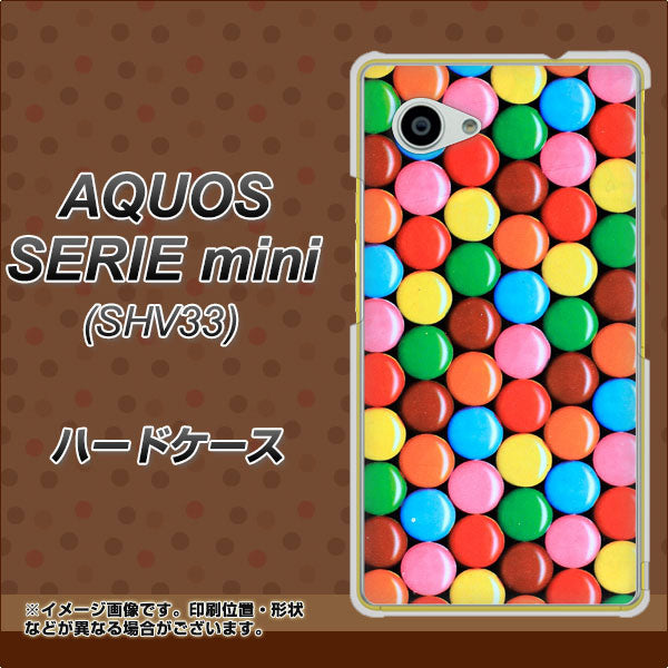 au アクオス セリエ ミニ SHV33 高画質仕上げ 背面印刷 ハードケース【448 マーブルチョコ】
