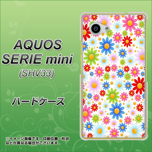 au アクオス セリエ ミニ SHV33 高画質仕上げ 背面印刷 ハードケース【606 マーガレット】