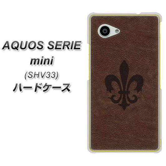 au アクオス セリエ ミニ SHV33 高画質仕上げ 背面印刷 ハードケース【EK823 レザー風ユリ】