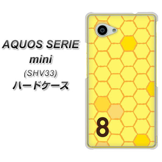 au アクオス セリエ ミニ SHV33 高画質仕上げ 背面印刷 ハードケース【IB913 はちの巣】