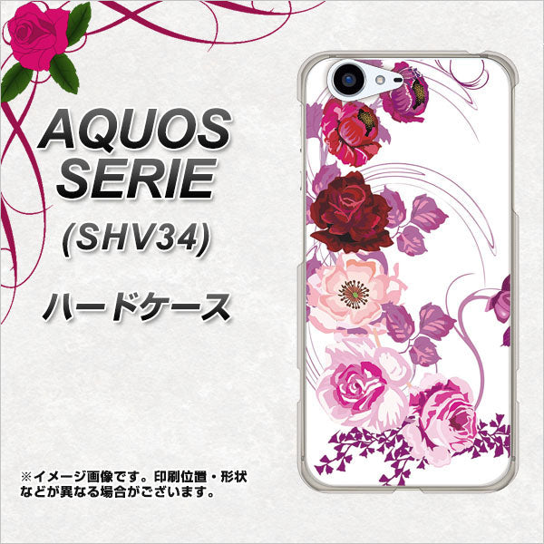 au アクオス セリエ SHV34 高画質仕上げ 背面印刷 ハードケース【116 6月のバラ】