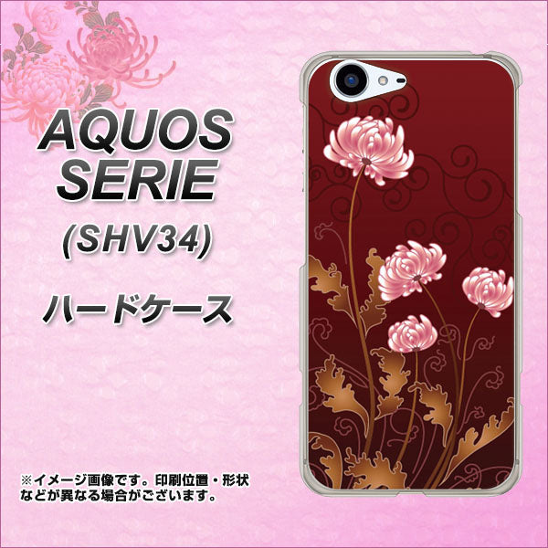 au アクオス セリエ SHV34 高画質仕上げ 背面印刷 ハードケース【375 優美な菊】