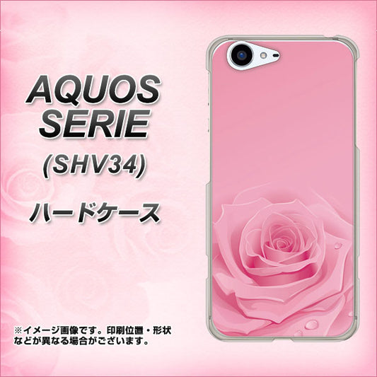 au アクオス セリエ SHV34 高画質仕上げ 背面印刷 ハードケース【401 ピンクのバラ】