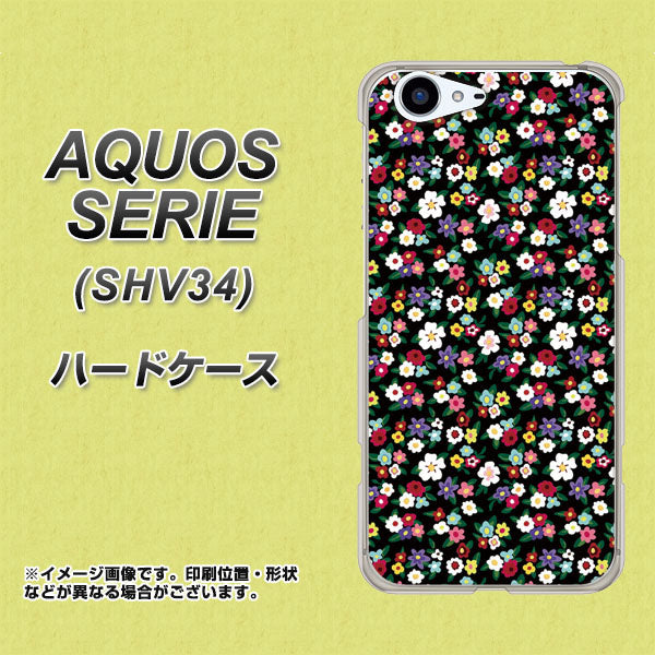 au アクオス セリエ SHV34 高画質仕上げ 背面印刷 ハードケース【778 マイクロリバティプリントBK】