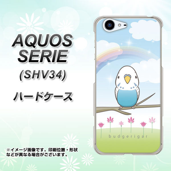 au アクオス セリエ SHV34 高画質仕上げ 背面印刷 ハードケース【SC839 セキセイインコ ブルー】
