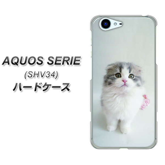 au アクオス セリエ SHV34 高画質仕上げ 背面印刷 ハードケース【VA803 まっていますネコ】