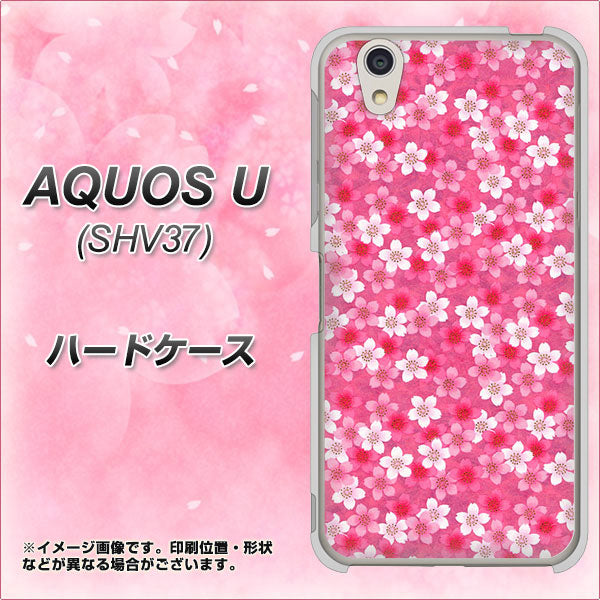 au アクオス U SHV37 高画質仕上げ 背面印刷 ハードケース【065 さくら】