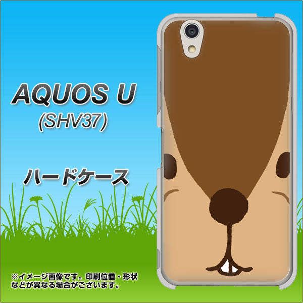 au アクオス U SHV37 高画質仕上げ 背面印刷 ハードケース【349 りす】