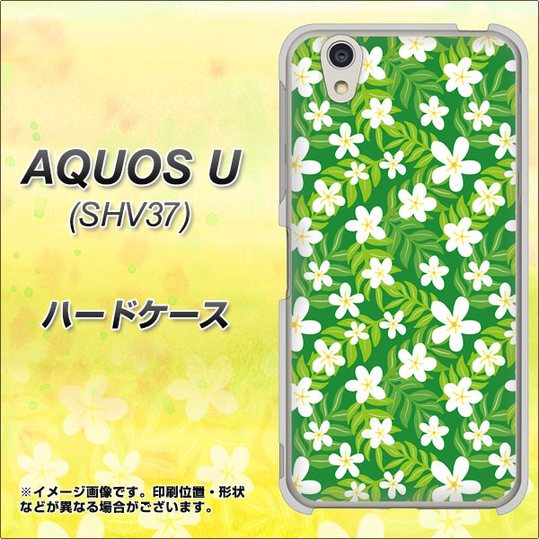 au アクオス U SHV37 高画質仕上げ 背面印刷 ハードケース【760 ジャスミンの花畑】