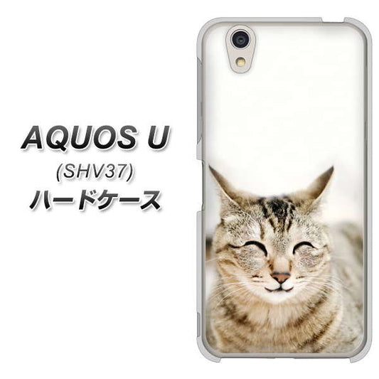 au アクオス U SHV37 高画質仕上げ 背面印刷 ハードケース【VA801 笑福ねこ】