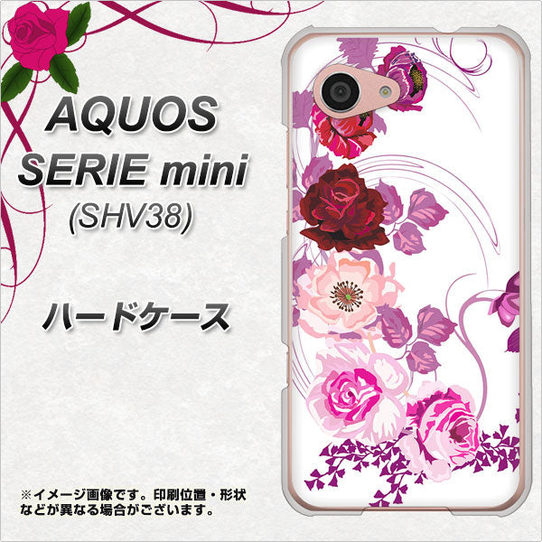 au アクオス セリエ ミニ SHV38 高画質仕上げ 背面印刷 ハードケース【116 6月のバラ】