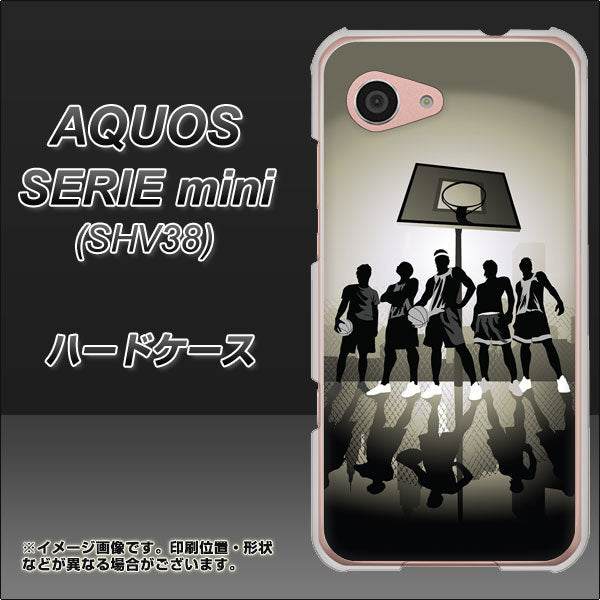 au アクオス セリエ ミニ SHV38 高画質仕上げ 背面印刷 ハードケース【389 クールバスケ】