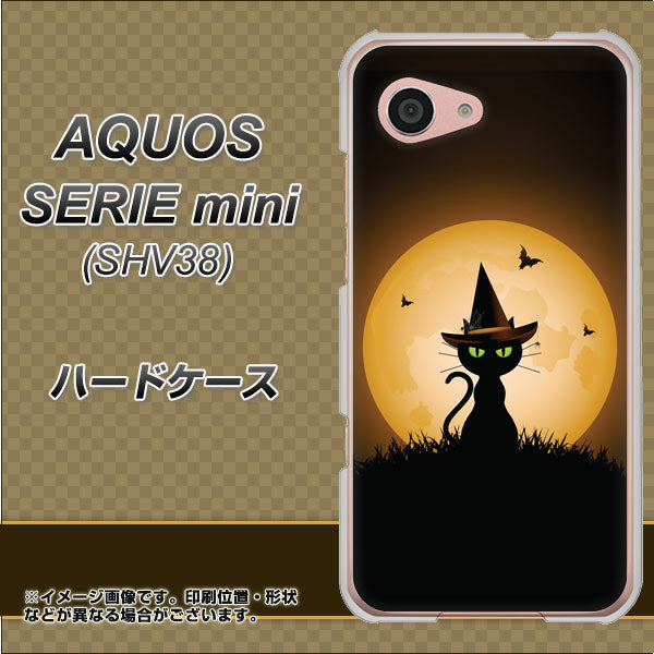au アクオス セリエ ミニ SHV38 高画質仕上げ 背面印刷 ハードケース【440 猫の魔法使い】