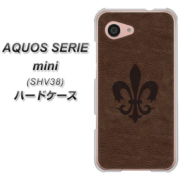 au アクオス セリエ ミニ SHV38 高画質仕上げ 背面印刷 ハードケース【EK823 レザー風ユリ】