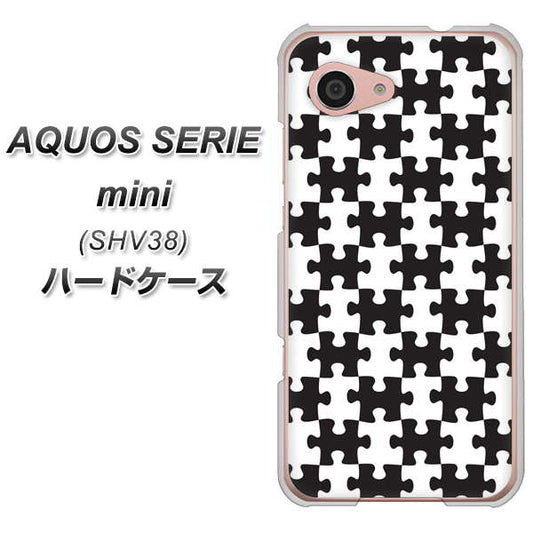 au アクオス セリエ ミニ SHV38 高画質仕上げ 背面印刷 ハードケース【IB903 ジグソーパズル_モノトーン】