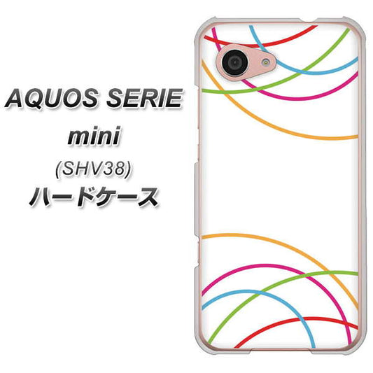au アクオス セリエ ミニ SHV38 高画質仕上げ 背面印刷 ハードケース【IB912 重なり合う曲線】