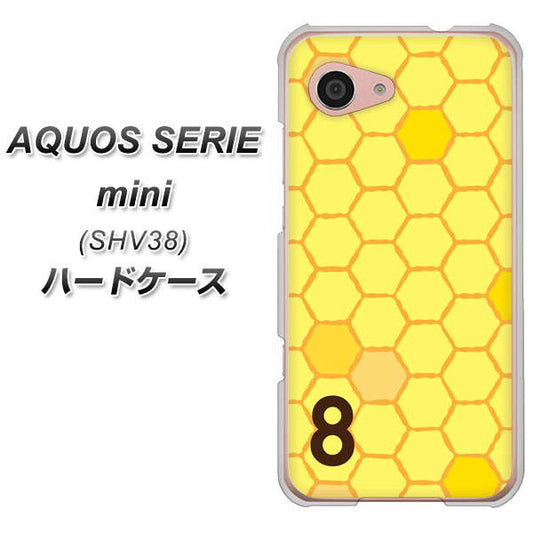 au アクオス セリエ ミニ SHV38 高画質仕上げ 背面印刷 ハードケース【IB913 はちの巣】