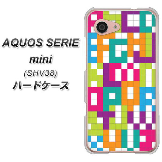 au アクオス セリエ ミニ SHV38 高画質仕上げ 背面印刷 ハードケース【IB916 ブロックアルファベット】